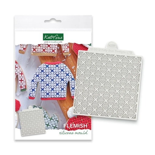Silicone Texture Knitted Texture Moulding Model 3, 10 x 10 cm
