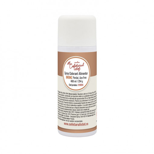 SPRAY Bronz Perlat Spray - мастноразтворим хранителен оцветител 400 ml, без азотни съединения