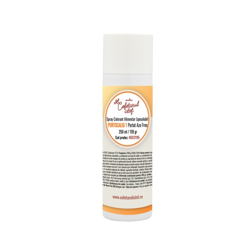 SPRAY Orange 1 Перлено оранжево - мастноразтворим оцветител за храни, 250 ml, без азотни съединения
