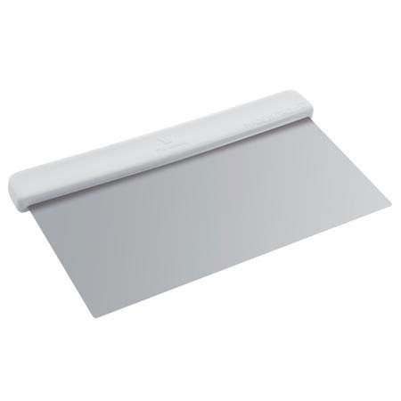 Stainless steel scraper with plastic handle, W 17.5 x H 10.5 cm