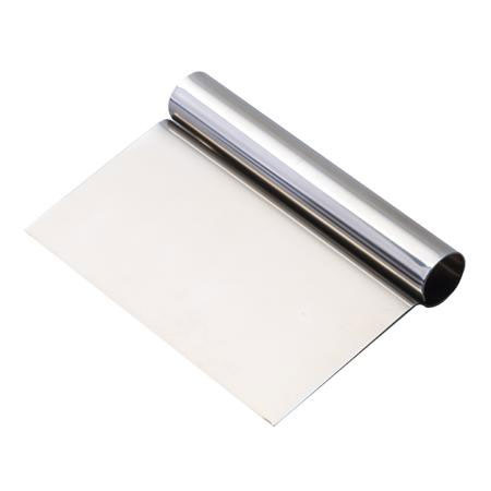 Stainless steel scraper with round handle, W 15 x H 10.5 cm