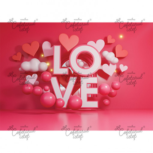 Sugar Paste printed Valentine's Day Model 2, A4 - Confectioner Istet