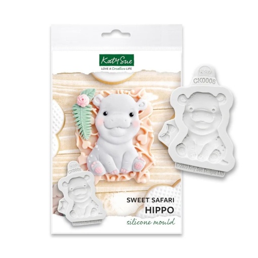 Szilikon forma Baby Jungle Baby Jungle Víziló és kötél, 2 db Ø 0,9 és 6,4 cm-es tárgyak