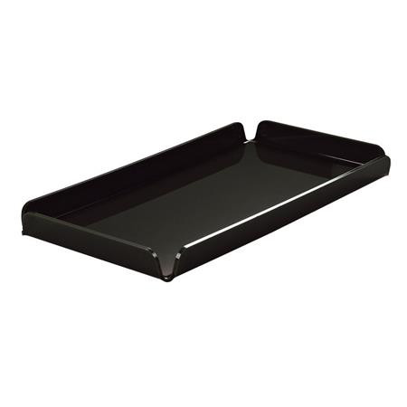 Tavita Margini Drepte, Plexiglas Negru, 30 x 15.5 x H 2 cm
