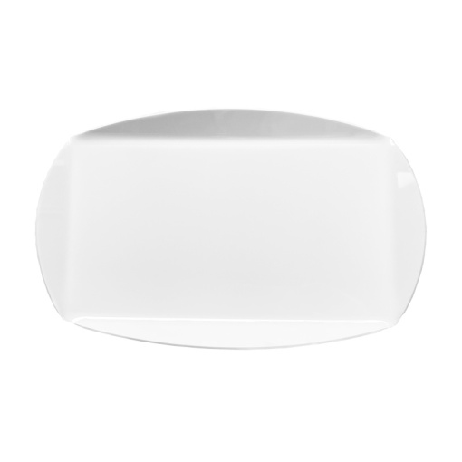 Tavita Margini Inclinate, Plexiglas Alb, 32 x 20 x H 2.5 cm