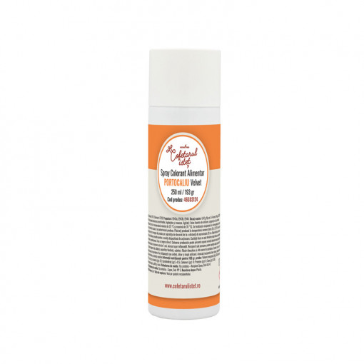 VELVET SPRAY - оранжев хранителен оцветител 250 мл