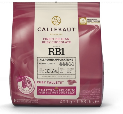 Рубинен шоколад 33,6% Barry Callebaut, 0,4 кг