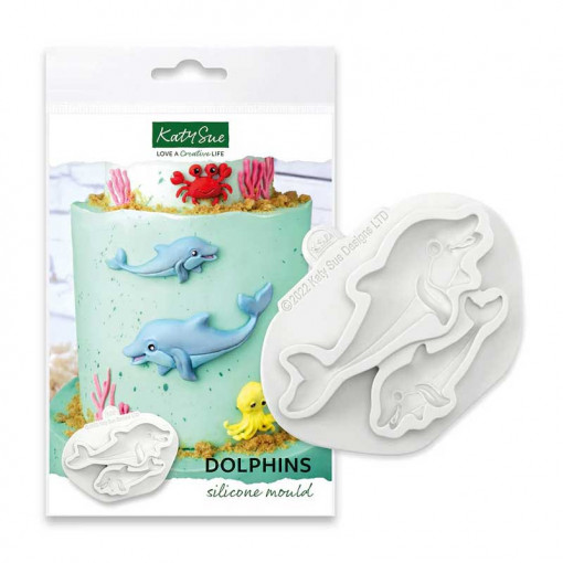 Силиконова форма Dolphins, 2 предмета Ø 7,5 и 11,5 см