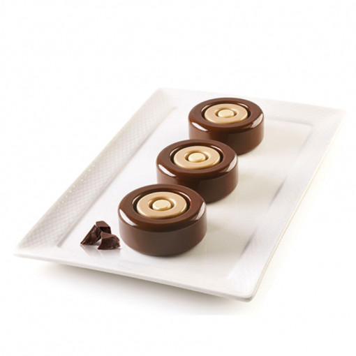 Силиконова цветна форма Ø 7,3 x H 3 cm, 6 кухини x 115 ml