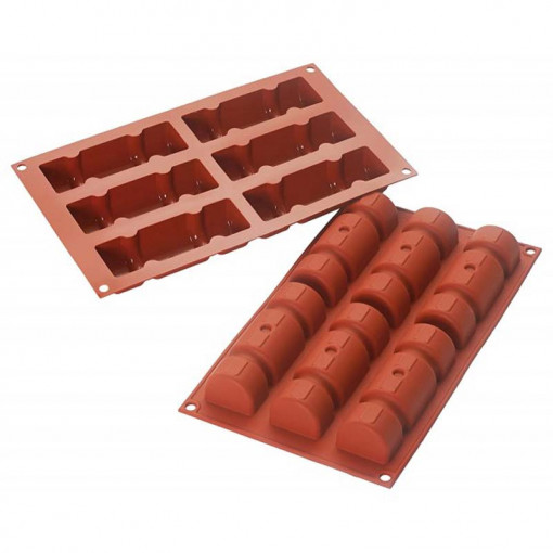 Силициева форма за трибони Ø12.4xH3cm, 6 кухини (SF144)
