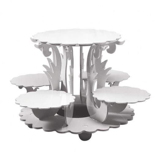 Стойка за торта модел Flora, 5 чинии, Ø 70 x H 42 cm