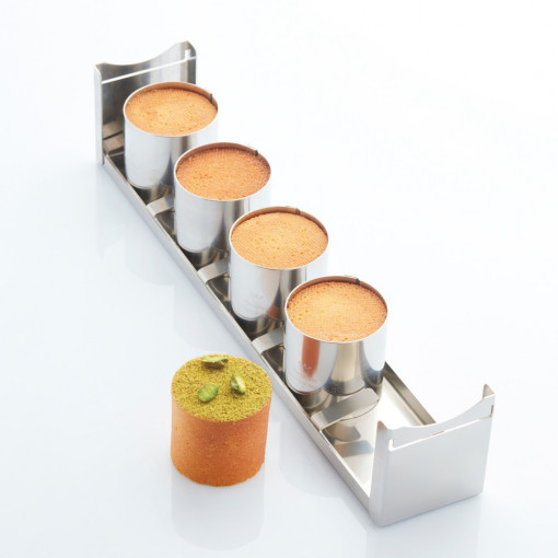 Форма за печене от неръждаема стомана New York Roll Cylinder, Ø 6 x H 6 cm, обем 170 ml - комплект от 5 бр.