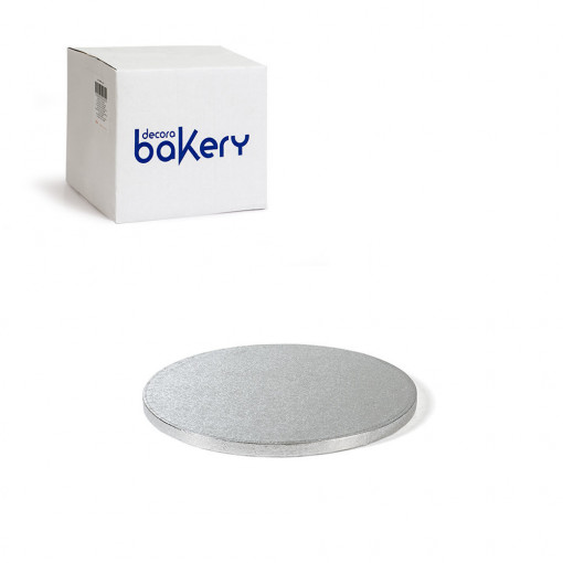 10 db-os ezüst kerek tortalap készlet, Ø 25 x H 1,2 cm