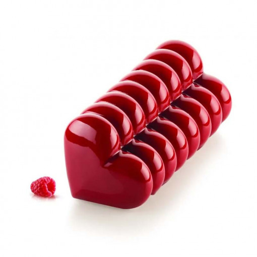 3D силиконови куфари сърце 24 x 9 x H 9 cm, 1290 ml