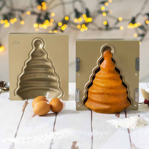 3D форма за печене на торта Коледа Брад Модел 15x10xH20cm, анодизиран алуминий