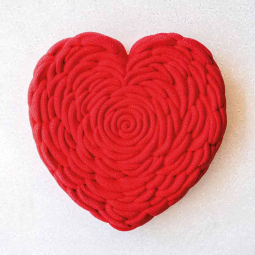 3D Silicon Cake Tin Heart I Love You 18.5 x 18.5 x H 5 cm, 1000 ml
