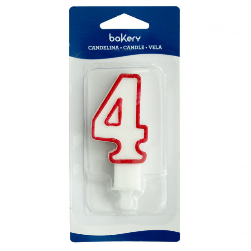 Cake Candle with Plastic Holder, Figure 4, H 9 cm