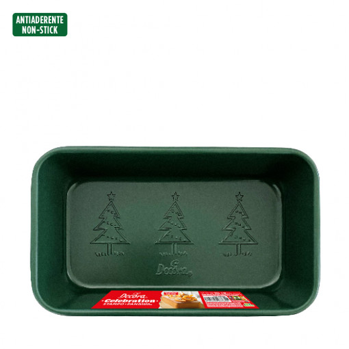 Chec Tray, Cozonac with Evatised Edges, 24 x 14 x H 6.5 cm, Non-stick Metal