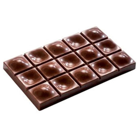 Chocolate bars 11.7 x 7.1 x H 1.3 cm - Polycarbonate mould Style, 3 cavities