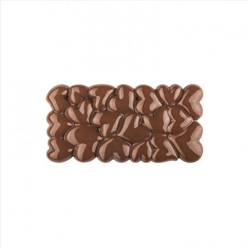 Csokoládétáblák 15,4 x 7,7 x H 1,1 cm - Eros polikarbonát forma, 3 üreggel