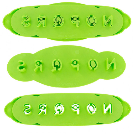 Cutting Bars with Alphabet Extractor Ø 3.6 cm, Plastic, Set of 5 pcs