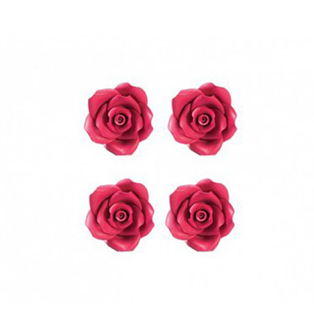Decor Sugar - Fuchsia Roses - Fuchsia Roses R 3.5cm, 30 pieces