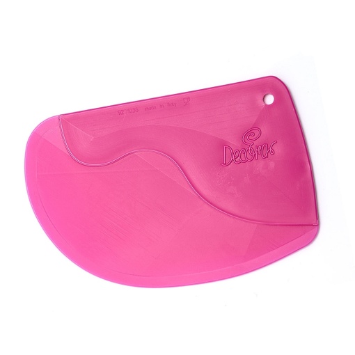 Fuchsia plastic scraper, 12.5 cm