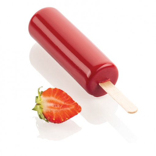 GEL16 3D Ice Cream mould GEL16 3D, 2 moulds x 8 cavities ¿ 3.2 x H 9.7 cm, 75 ml, 50 sticks
