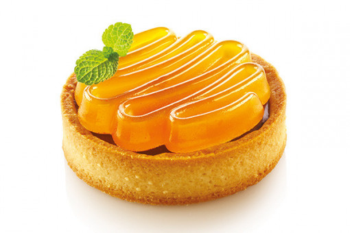 Honore 8cm Ø8cm Tart Set, 8 Microperforated Copper + 8 cavities Silicon Mould