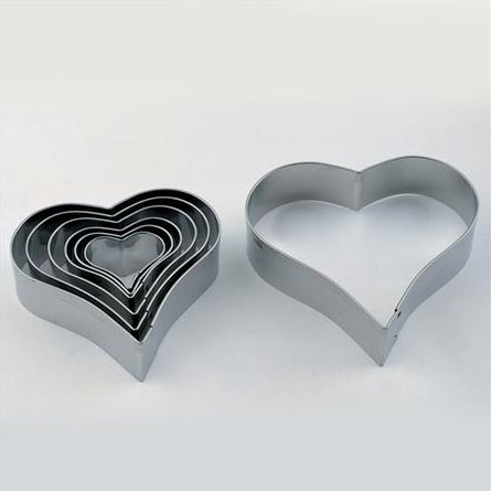 Inima - Резачки от неръждаема стомана Ø 3 - 9 x H 2 cm, кутия 7 бр.