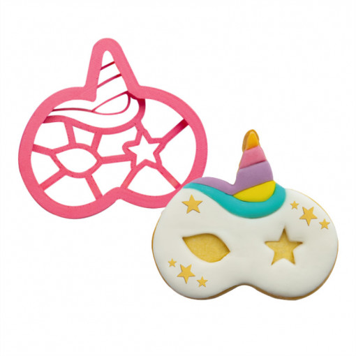 Masca de Carnaval Unicorn - Decupator Plastic Ø 9 x H 2.2 cm