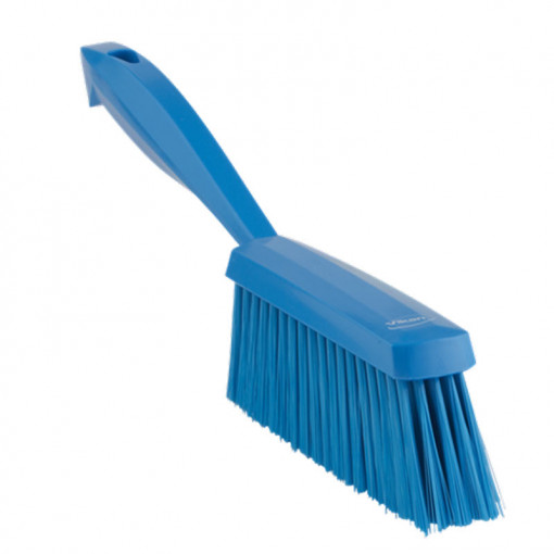 Moi Synthetic Bristle Brush with Handle, Blue, 33 x 3.5 cm
