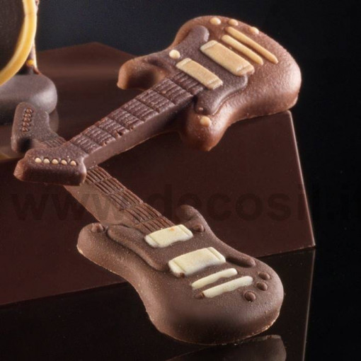 Mulaj Silicon Music - Elektromos gitár 3D, 8.1 x 2.8 cm, 8.1 x 2.8 cm