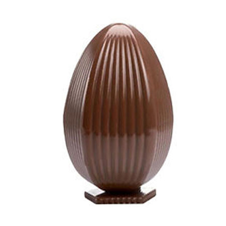 Oua 3D Ø 12 x H 18.5 cm - Set of 2 Matrite Plastic Chocolate