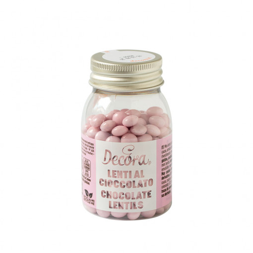 Pink Chocolate Flattened Pearls Ø 10 mm, 80 gr