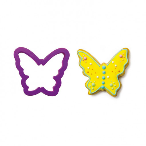 Plastic butterfly cutter 7 x 6 x H 2.2 cm