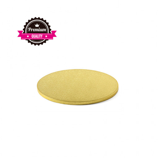Platou Tort Rotund Auriu, Ø 20 x H 1.2 cm