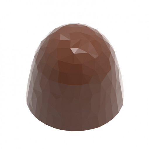 Polikarbonát forma Diamond 21 csokoládé pralinéval Ø 2,9 x H 2,5 cm, 14,5 gr, 14,5 gr.