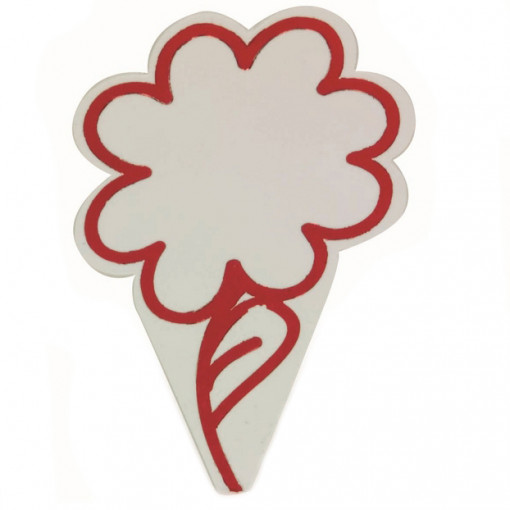 Price Labels Material Plastic Material White, Red Outline, Ø 5 x H 9 cm, Set 25 pcs