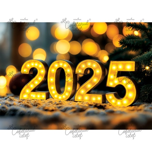Printed Sugar Paste Celebrations - New Year Model 12, A4 - Confectionary Istet