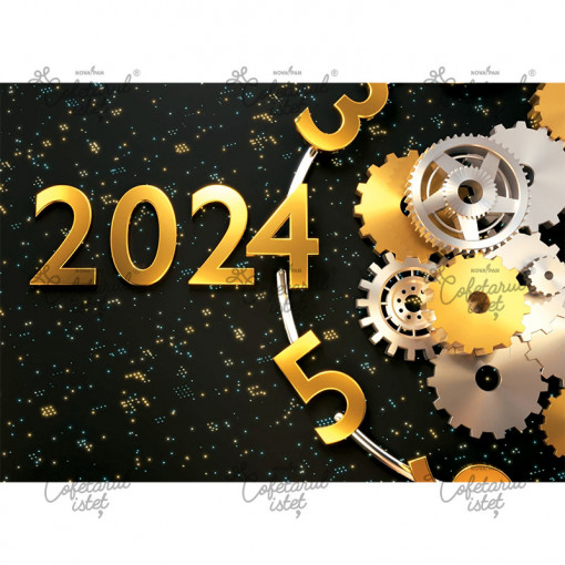 Printed Sugar Paste Celebrations - New Year's Day Model 2, A4 - Confectionary Istet
