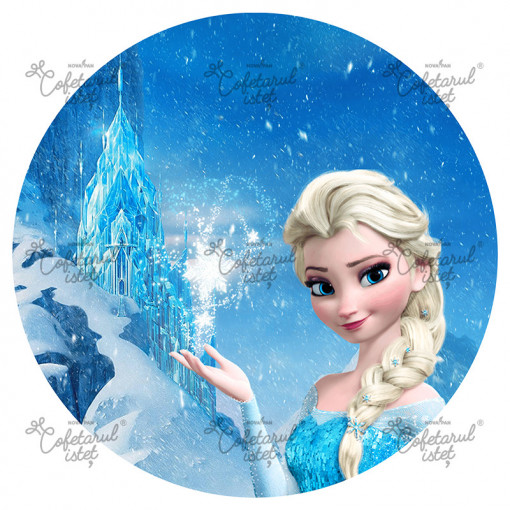 Printed Sugar Paste Frozen Model 2, Ø 20 cm - Confectioner Istet