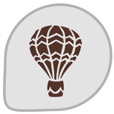 *Sablon műanyag kerek műanyag dekorációs lufi Ø 26 cm