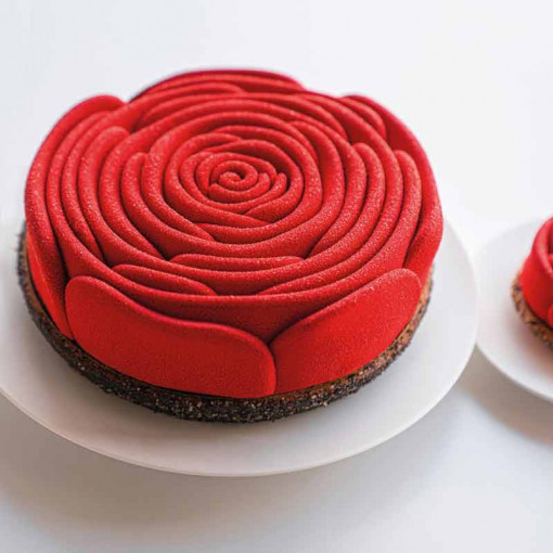 Silicon Cake Tin 3D Rose Ø 18 x H 4.5 cm, 960 ml