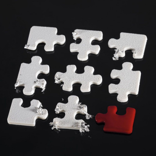 Silicon Gourmand Puzzle mould 9 x 9 x H 0.4 cm, 18 cavities