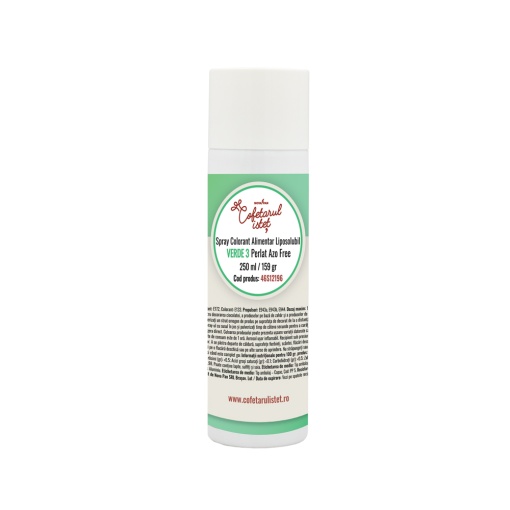 SPRAY Green Green 3 Pearlescent - мастноразтворим хранителен оцветител 250 ml, без азотни съединения