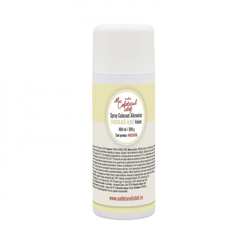 SPRAY VELVET - Хранителен оцветител за бял шоколад 400 мл