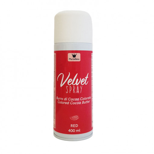 SPRAY VELVET - Червен хранителен оцветител, 400 ml, без E171