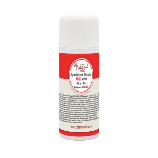 SPRAY VELVET - Червен хранителен оцветител 400 ml