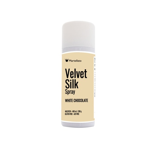 SPRAY VELVET Silk - оцветител за храна &quot;Бял шоколад&quot;, 400 ml - Img 1